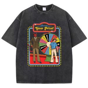 your prize comic washed t shirt – soft, breathable distressed tee Your Prize Comic Washed T-Shirt – Soft, Breathable Distressed Tee 4