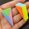 geometric neon stud earrings for women – classic acrylic splice plate design Geometric Neon Stud Earrings for Women – Classic Acrylic Splice Plate Design 1