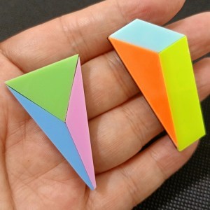 geometric neon stud earrings for women – classic acrylic splice plate design Geometric Neon Stud Earrings for Women – Classic Acrylic Splice Plate Design 1