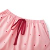 women's pink heart loungewear shortsleeve sleepwear set Women's Pink Heart Loungewear Shortsleeve Sleepwear Set 4