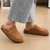 Women’s Suede Clogs – Fashionable Cork Suede Mules with Arch Support, Anti-Slip Outdoor Slippers 6