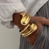diezi punk hip hop gold color leaves geometric metal wide cuff bangles bracelets fashion spring bangles for women men jewelry DIEZI Punk Hip Hop Gold Color Leaves Geometric Metal Wide Cuff Bangles Bracelets Fashion Spring Bangles For Women Men Jewelry