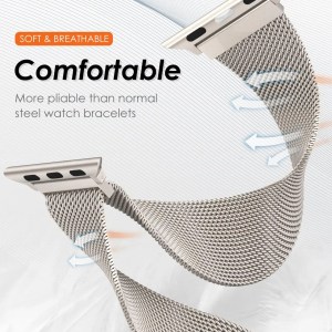 milanese loop band for apple watch – stainless steel strap (38–49mm) series 3–10, se, ultra 2 Milanese Loop Band for Apple Watch – Stainless Steel Strap (38–49mm) Series 3–10, SE, Ultra 2 2