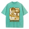 science print women's washed t shirt – soft, breathable cotton tee for summer street fashion Science Print Women's Washed T-Shirt – Soft, Breathable Cotton Tee for Summer Street Fashion 6