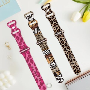 Leopard Print Silicone Strap for Apple Watch – (41–49mm) Series 7–10, iWatch Band 2