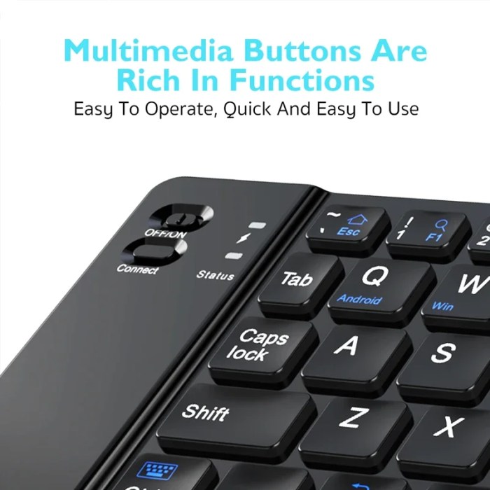 Dormin Folding Bluetooth Keyboard – Wireless, Silent, Compact, and Portable for iPad, Mobile, Tablet, and Notebook 4