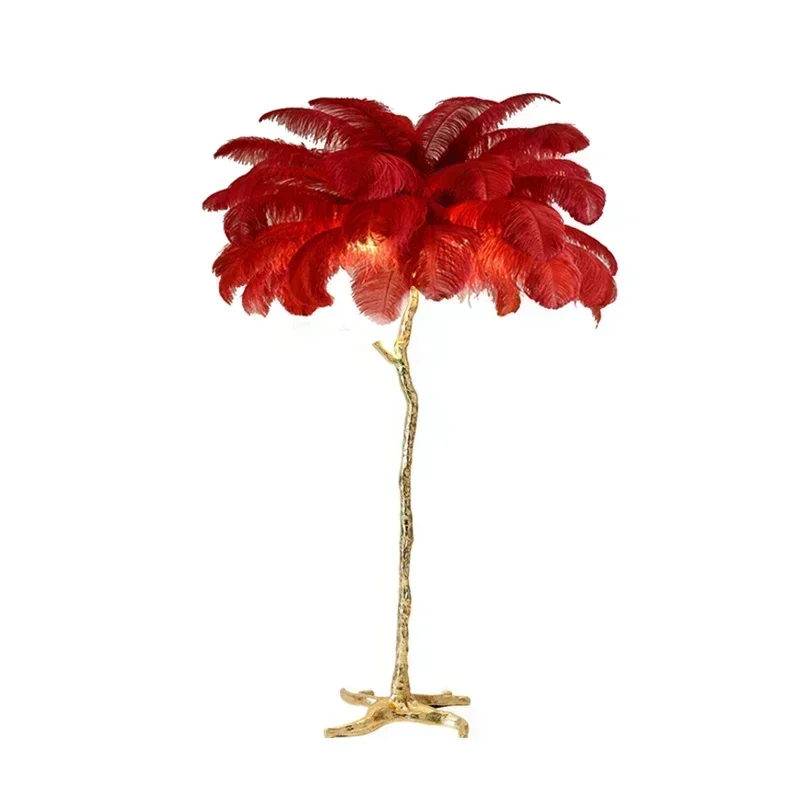 demi feather led floor lamp modern luxury