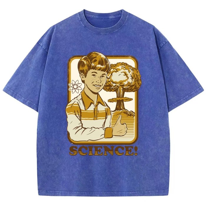 science print women's washed t shirt – soft, breathable cotton tee for summer street fashion Science Print Women's Washed T-Shirt – Soft, Breathable Cotton Tee for Summer Street Fashion 4