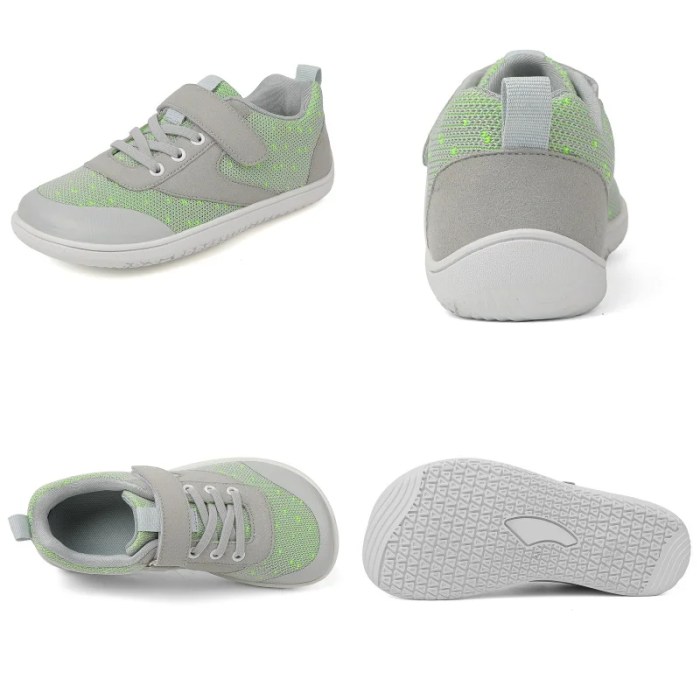 GudaFoot Kids Wide Width Barefoot Shoes | Boys/Girls Minimalist Elastic Opening Sneakers | Flexible- Zero Drop Sole 6