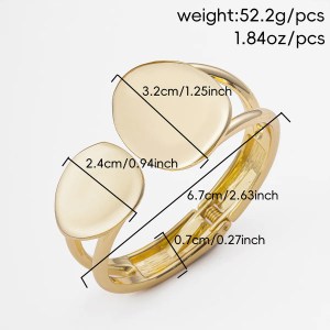diazi wide cuff bangle – punk metal bracelet for men & women, gift jewelry DIAZI Wide Cuff Bangle – Punk Metal Bracelet for Men & Women, Gift Jewelry 3