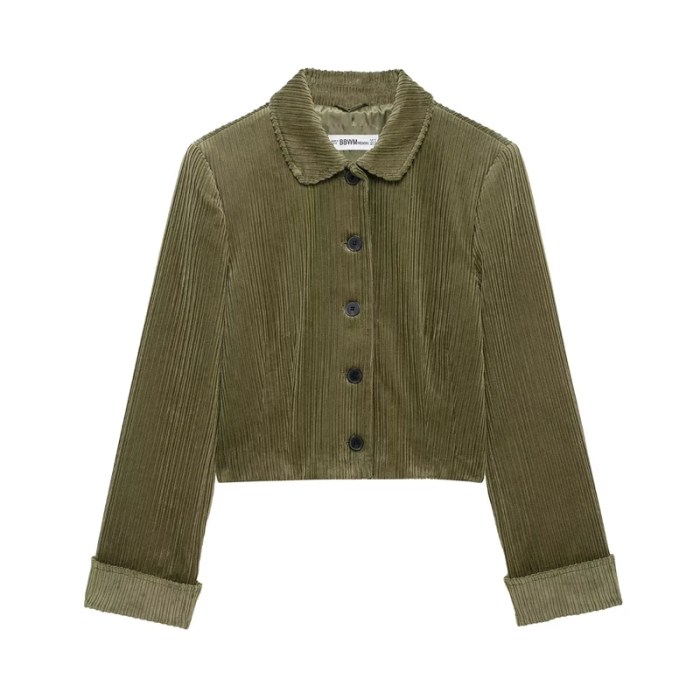 olive green women's short corduroy jacket – retro turn down collar, single breasted, slim fit army blazer olive green women's short corduroy jacket – retro turn down collar, single breasted, slim fit army blazer