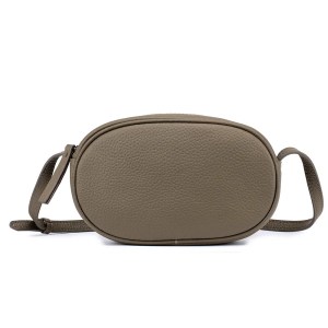 genuine leather phone shoulder bag cowhide handbag crossbody clutch lipstick pouch large capacity simple oval bag for women.
