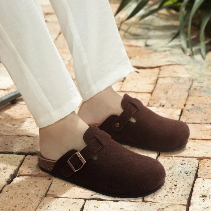 footbed clogs for women & men – fashion leather mules with arch support, comfortable indoor/outdoor flat slides Footbed Clogs for Women & Men – Fashion Leather Mules with Arch Support, Comfortable Indoor/Outdoor Flat Slides 5