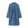 Zach Women's Casual Lapel Denim Dress – Autumn Long Sleeve with Half-Zipper Placket 2