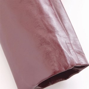 autumn burgundy women's glossy faux leather jacket – street style round neck single breasted slim crop coat, Autumn Burgundy Women's Glossy Faux Leather Jacket – Street Style Round Neck Single-Breasted Slim Crop Coat, 3