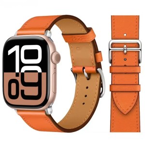 Leather Band for Apple Watch – Genuine Strap (40–49mm) Series 4–10, SE, Ultra 2 1