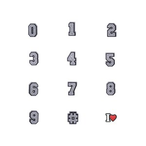 numbers-bw