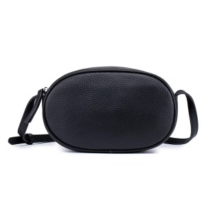 genuine leather phone shoulder bag cowhide handbag crossbody clutch lipstick pouch large capacity simple oval bag for women.