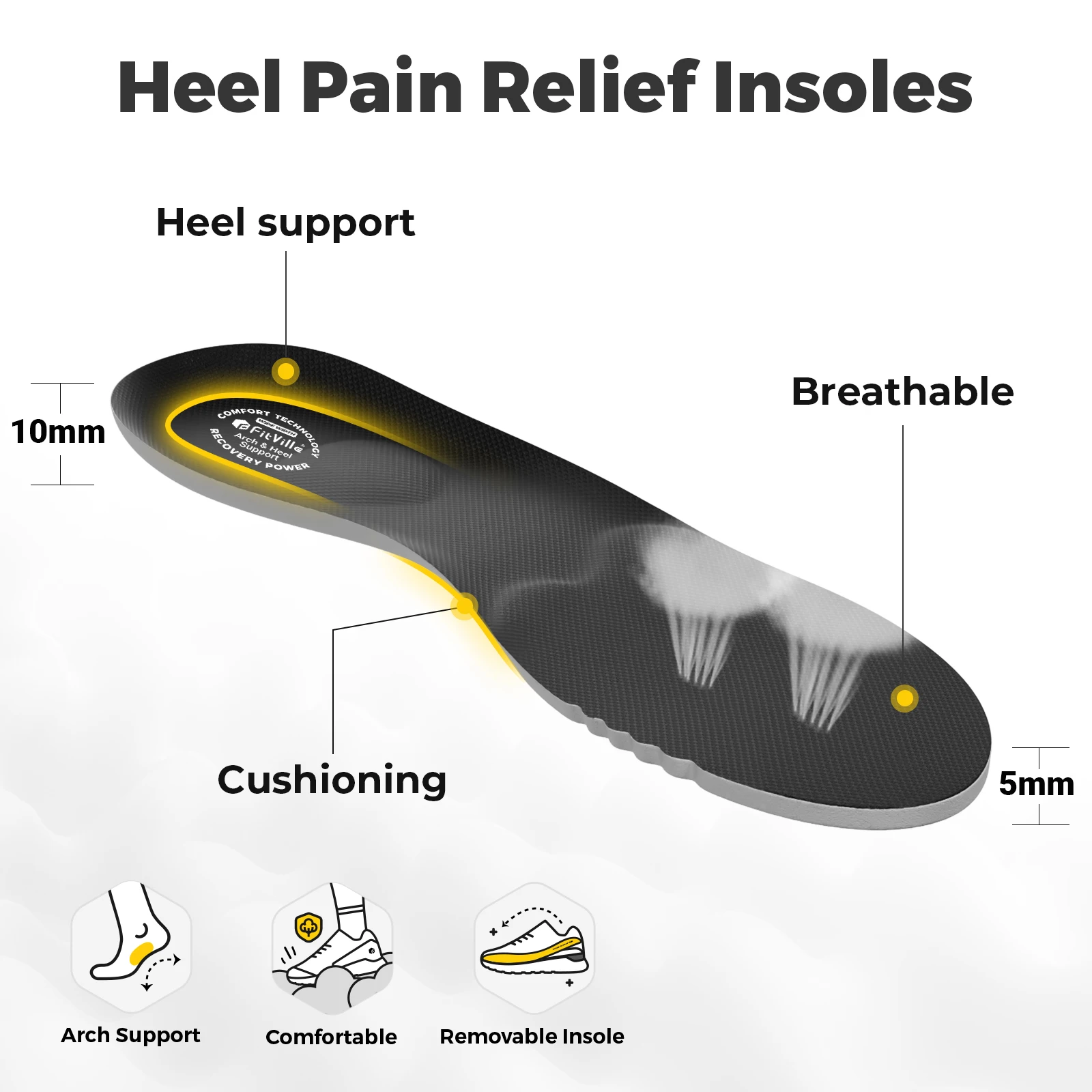 FitVille Trail Running Shoes Men's Sneakers Extra Wide 3