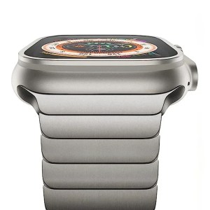 titanium band for apple watch ultra 2 & series 9/8/7/6/5/4/se stainless steel loop bracelet Titanium Band for Apple Watch Ultra 2 & Series 9/8/7/6/5/4/SE - Stainless Steel Loop Bracelet 1