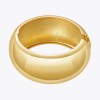 En FASH Wide Curved Elastic Bangle – 18K Gold Plated Statement Bracelet for Women