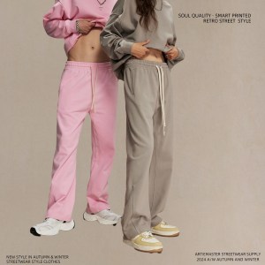 unisex drawstring bell bottom sweatpants Unisex Drawstring Bell-bottom sweatpants 2