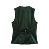 Women's Velvet Waistcoat – Retro V-Neck, Single-Breasted Slim Fit, Sleeveless Crop Top Thin Vest 1