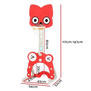 keezi kids basketball hoop stand adjustable 5 in 1 sports center toys set red