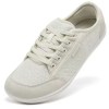 White casual shoe with textured pattern