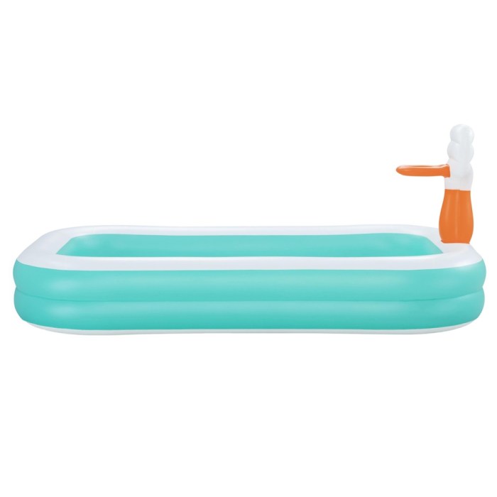 bestway kids inflatable pool above ground play pools basketball hoop 251x168cm