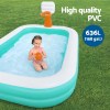 bestway kids inflatable pool above ground play pools basketball hoop 251x168cm