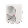 artiss bedside table shelves side end table storage nightstand white arched