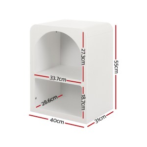 artiss bedside table shelves side end table storage nightstand white arched artiss bedside table shelves side end table storage nightstand white arched