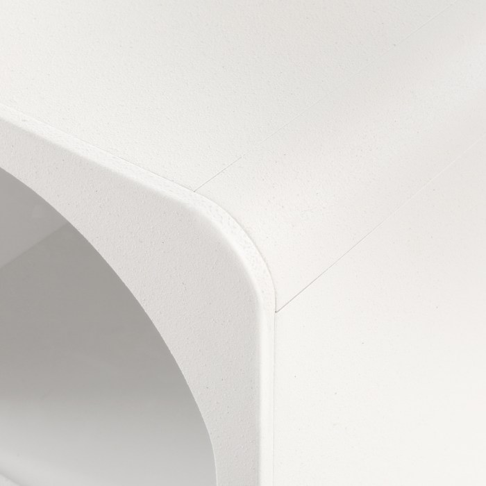 artiss bedside table shelves side end table storage nightstand white arched