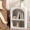 artiss bedside table shelves side end table storage nightstand white arched