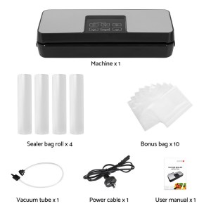 devanti food vacuum sealer machine auto seal cutter 5 modes storage bags 28cm 6m 4 rolls