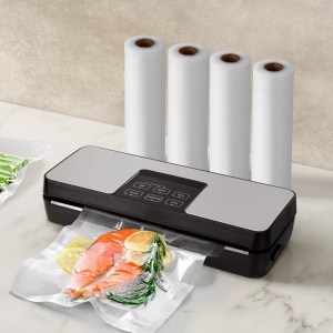 devanti food vacuum sealer machine auto seal cutter 5 modes storage bags 28cm 6m 4 rolls
