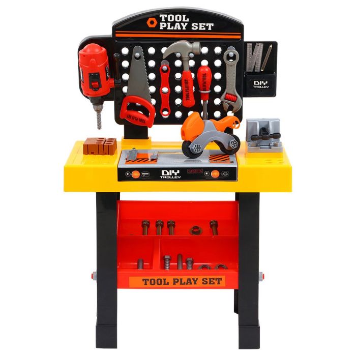 keezi kids pretend workbench diy tools 54 piece children role play toys black keezi kids pretend workbench diy tools 54 piece children role play toys black