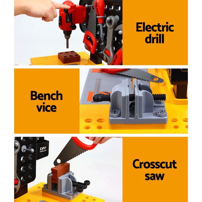 keezi kids pretend workbench diy tools 54 piece children role play toys black keezi kids pretend workbench diy tools 54 piece children role play toys black