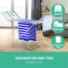 devanti electric heated towel rail rack 18 bars freestanding clothes dry warmer