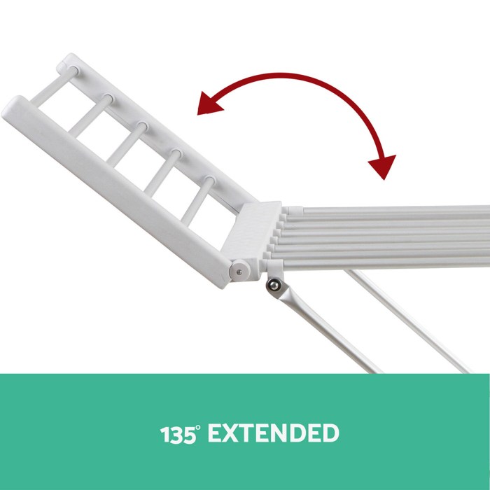 devanti electric heated towel rail rack 18 bars freestanding clothes dry warmer