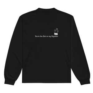 arabian nights zeit to my zaytoun premium heavyweight long sleeve shirt