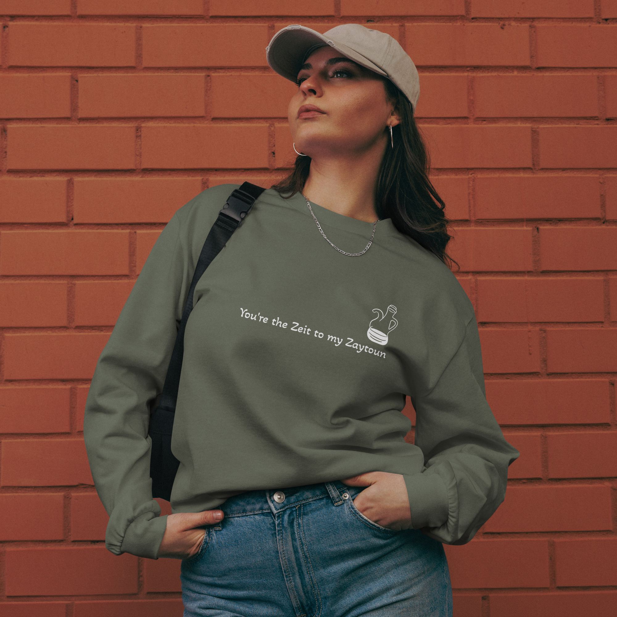 arabian nights zeit to my zaytoun premium heavyweight long sleeve shirt