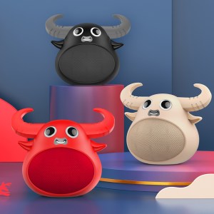 fitsmart bluetooth animal face speaker portable wireless stereo sound red