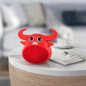 fitsmart bluetooth animal face speaker portable wireless stereo sound red