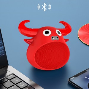 fitsmart bluetooth animal face speaker portable wireless stereo sound red
