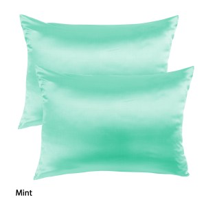 royal comfort mulberry soft silk hypoallergenic pillowcase twin pack 51 x 76cm mint royal comfort mulberry soft silk hypoallergenic pillowcase twin pack 51 x 76cm mint