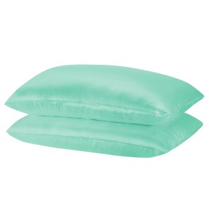 royal comfort mulberry soft silk hypoallergenic pillowcase twin pack 51 x 76cm mint royal comfort mulberry soft silk hypoallergenic pillowcase twin pack 51 x 76cm mint