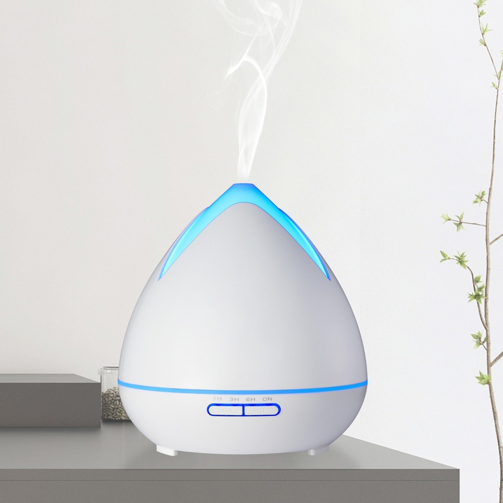 essential oils ultrasonic aromatherapy diffuser air humidifier purify 400ml white