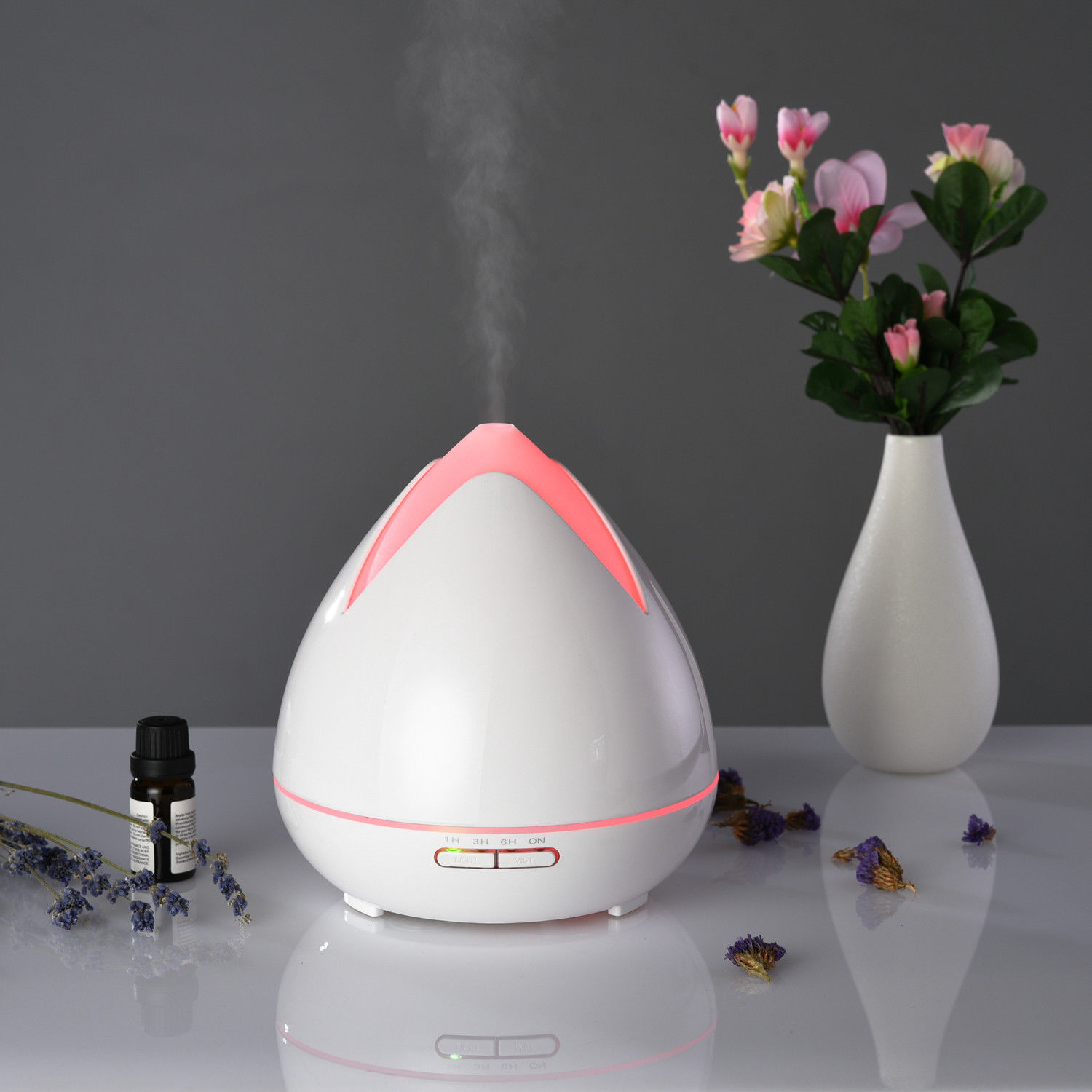 essential oils ultrasonic aromatherapy diffuser air humidifier purify 400ml white